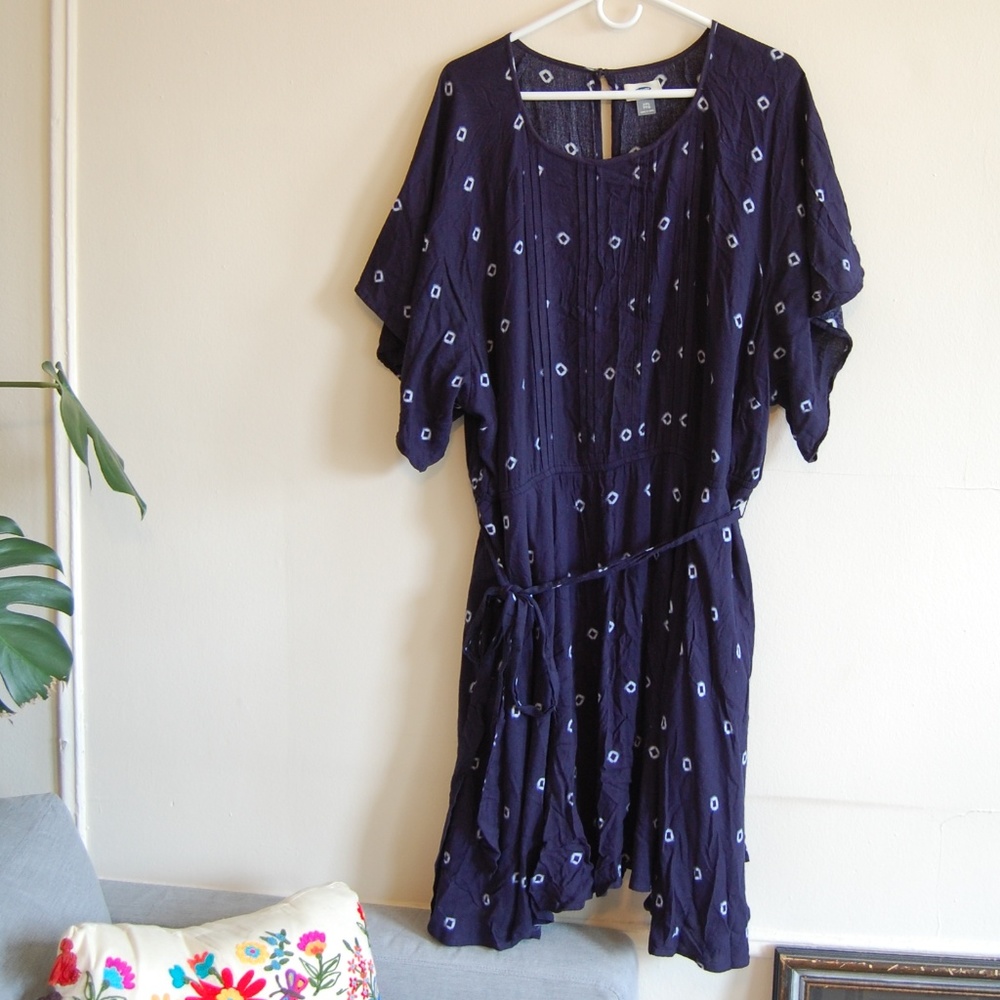 belted indigo kimono dress old navy XXL
